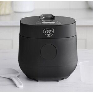 Green Life Healthy Ceramic Nonstick Go Grains,‎ Rice and Grains Cooker Black NIB